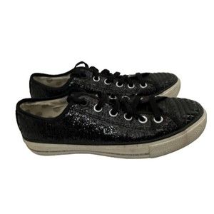 Daddy's Money Sneakers Womens Black Gimme Low Glimmer Glitter Explosion …